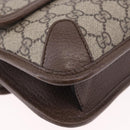 GUCCI GG Supreme Cathead Small Messenger Bag PVC Beige Gold 501050 Auth ka5496M-9