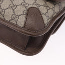 GUCCI GG Supreme Cathead Small Messenger Bag PVC Beige Gold 501050 Auth ka5496M-14