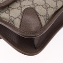 GUCCI GG Supreme Cathead Small Messenger Bag PVC Beige Gold 501050 Auth ka5496M-15