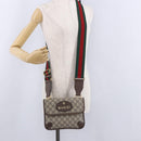 GUCCI GG Supreme Cathead Small Messenger Bag PVC Beige Gold 501050 Auth ka5496M-23