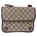 GUCCI GG Supreme Cathead Small Messenger Bag PVC Beige Gold 501050 Auth ka5496M-2