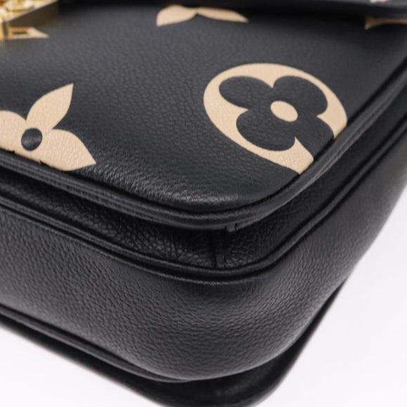 LOUIS VUITTON Monogram Empreinte Pochette Metis MM Black M45773 LV Auth ka5497SAV