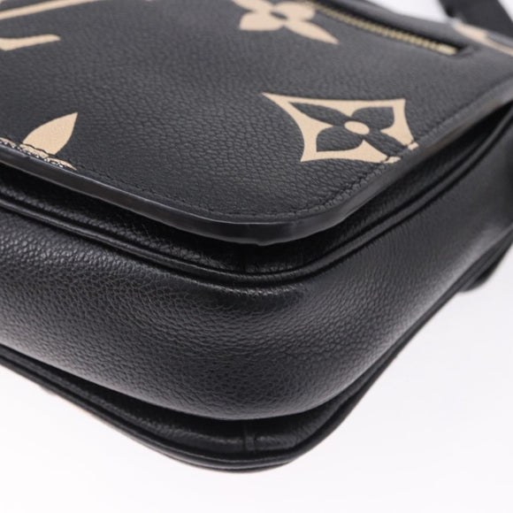 LOUIS VUITTON Monogram Empreinte Pochette Metis MM Black M45773 LV Auth ka5497SAV