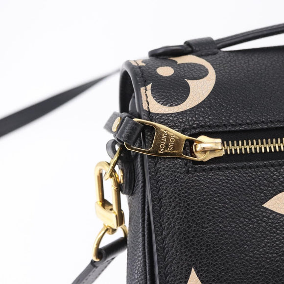 LOUIS VUITTON Monogram Empreinte Pochette Metis MM Black M45773 LV Auth ka5497SAV