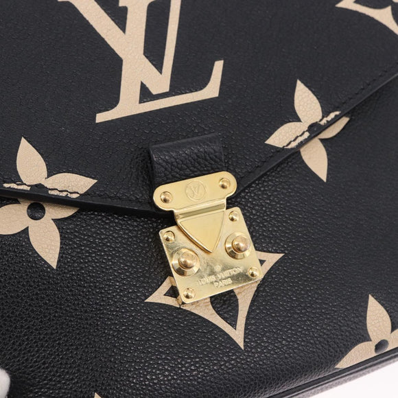 LOUIS VUITTON Monogram Empreinte Pochette Metis MM Black M45773 LV Auth ka5497SAV