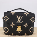LOUIS VUITTON Monogram Empreinte Pochette Metis MM Black M45773 LV Auth ka5497SAV-12