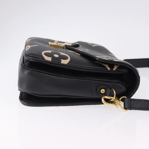 LOUIS VUITTON Monogram Empreinte Pochette Metis MM Black M45773 LV Auth ka5497SAV