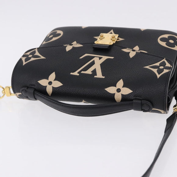 LOUIS VUITTON Monogram Empreinte Pochette Metis MM Black M45773 LV Auth ka5497SAV