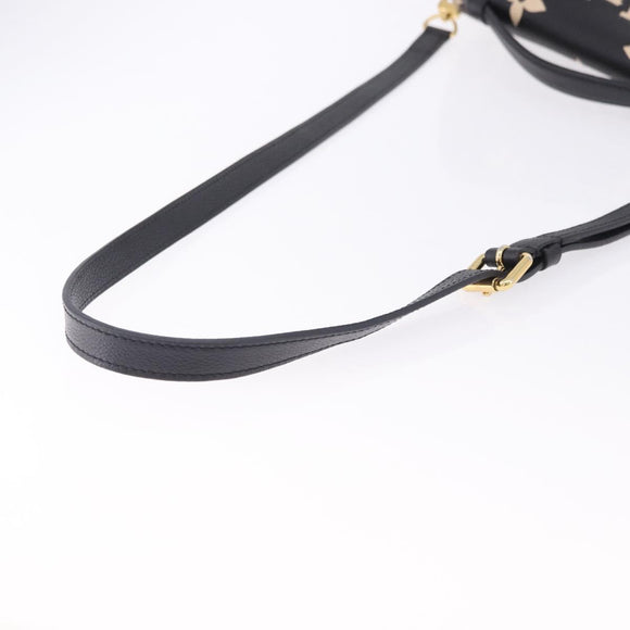 LOUIS VUITTON Monogram Empreinte Pochette Metis MM Black M45773 LV Auth ka5497SAV