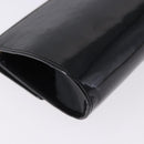 Salvatore Ferragamo Gancini Chain Shoulder Bag Patent Black Gold Auth ka5498-15