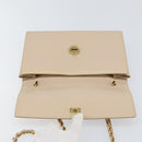Salvatore Ferragamo Chain Shoulder Bag Leather Pink Gold Auth ka550-15