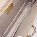 Salvatore Ferragamo Chain Shoulder Bag Leather Pink Gold Auth ka550-17
