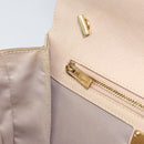 Salvatore Ferragamo Chain Shoulder Bag Leather Pink Gold Auth ka550-20