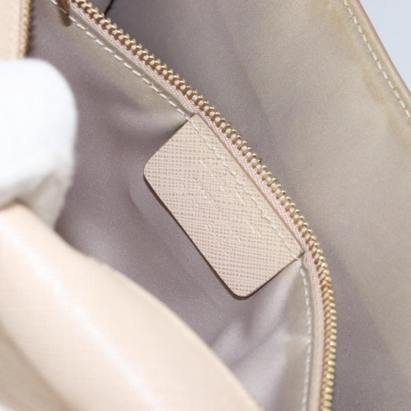 Salvatore Ferragamo Chain Shoulder Bag Leather Pink Gold Auth ka550