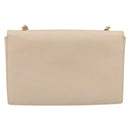 Salvatore Ferragamo Chain Shoulder Bag Leather Pink Gold Auth ka550-3