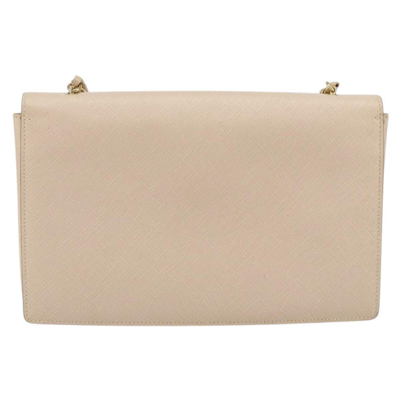 Salvatore Ferragamo Chain Shoulder Bag Leather Pink Gold Auth ka550