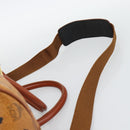 MCM Vicetos Boston Bag PVC Leather 2way Brown Gold Tone Auth ka5503A-10