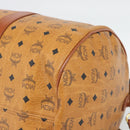 MCM Vicetos Boston Bag PVC Leather 2way Brown Gold Tone Auth ka5503A-12