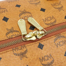 MCM Vicetos Boston Bag PVC Leather 2way Brown Gold Tone Auth ka5503A-17