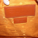 MCM Vicetos Boston Bag PVC Leather 2way Brown Gold Tone Auth ka5503A-18