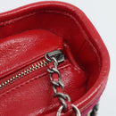 CHANEL Gabrielle de Chanel Matelasse Chain Shoulder Bag Canvas Red Auth ka5504M-18