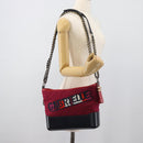 CHANEL Gabrielle de Chanel Matelasse Chain Shoulder Bag Canvas Red Auth ka5504M-24