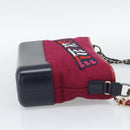 CHANEL Gabrielle de Chanel Matelasse Chain Shoulder Bag Canvas Red Auth ka5504M-4