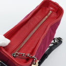 CHANEL Gabrielle de Chanel Matelasse Chain Shoulder Bag Canvas Red Auth ka5504M-6