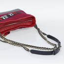 CHANEL Gabrielle de Chanel Matelasse Chain Shoulder Bag Canvas Red Auth ka5504M-7