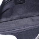 GUCCI GG Supreme Sherry Line Waist Bag PVC Black Silver 474293 Auth ka5506A-17