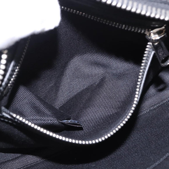 GUCCI GG Supreme Sherry Line Waist Bag PVC Black Silver 474293 Auth ka5506A
