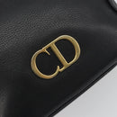 Christian Dior Hand Bag Leather Black Gold Tone Auth ka5510A-14