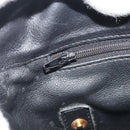 Christian Dior Hand Bag Leather Black Gold Tone Auth ka5510A-18