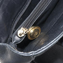 Christian Dior Hand Bag Leather Black Gold Tone Auth ka5510A-20