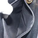 Christian Dior Hand Bag Leather Black Gold Tone Auth ka5510A-21