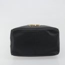 Christian Dior Hand Bag Leather Black Gold Tone Auth ka5510A-9