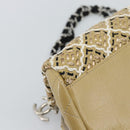 CHANEL Just Mademoiselle Matelasse Chain Shoulder Patent Brown CC Auth ka5511A-14