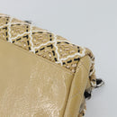 CHANEL Just Mademoiselle Matelasse Chain Shoulder Patent Brown CC Auth ka5511A-15