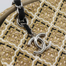 CHANEL Just Mademoiselle Matelasse Chain Shoulder Patent Brown CC Auth ka5511A-10