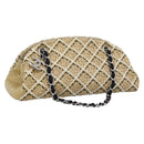 CHANEL Just Mademoiselle Matelasse Chain Shoulder Patent Brown CC Auth ka5511A-1