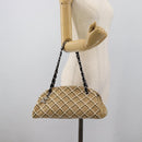 CHANEL Just Mademoiselle Matelasse Chain Shoulder Patent Brown CC Auth ka5511A-26
