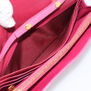 Miu Miu Chain Shoulder Wallet Leather Pink Gold Tone Auth ka5512A-18