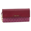 Miu Miu Chain Shoulder Wallet Leather Pink Gold Tone Auth ka5512A-13