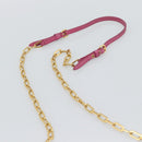 Miu Miu Chain Shoulder Wallet Leather Pink Gold Tone Auth ka5512A-8