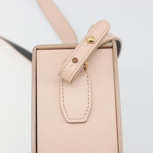 FENDI Shoulder Pouch Leather Pink Gold Tone 8BT339 Auth ka5513A