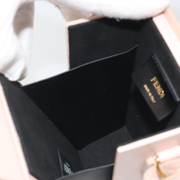 FENDI Shoulder Pouch Leather Pink Gold Tone 8BT339 Auth ka5513A