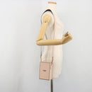 FENDI Shoulder Pouch Leather Pink Gold Tone 8BT339 Auth ka5513A-21