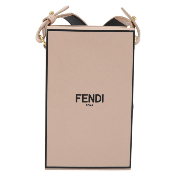FENDI Shoulder Pouch Leather Pink Gold Tone 8BT339 Auth ka5513A