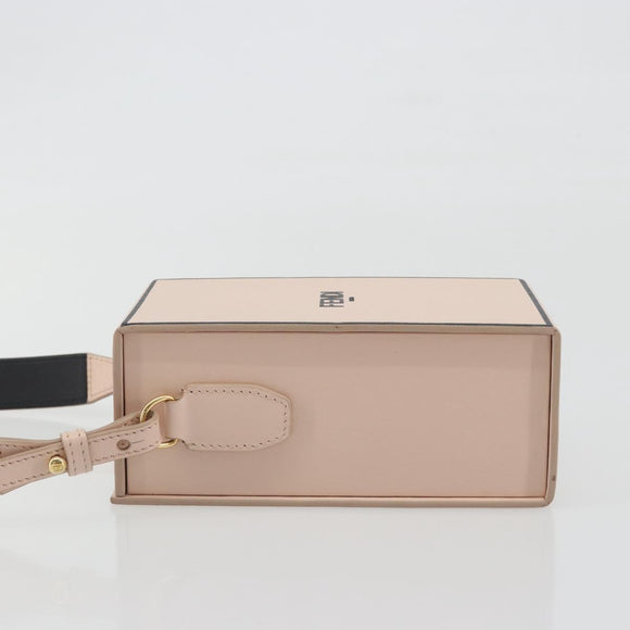 FENDI Shoulder Pouch Leather Pink Gold Tone 8BT339 Auth ka5513A