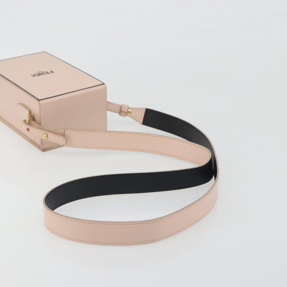FENDI Shoulder Pouch Leather Pink Gold Tone 8BT339 Auth ka5513A